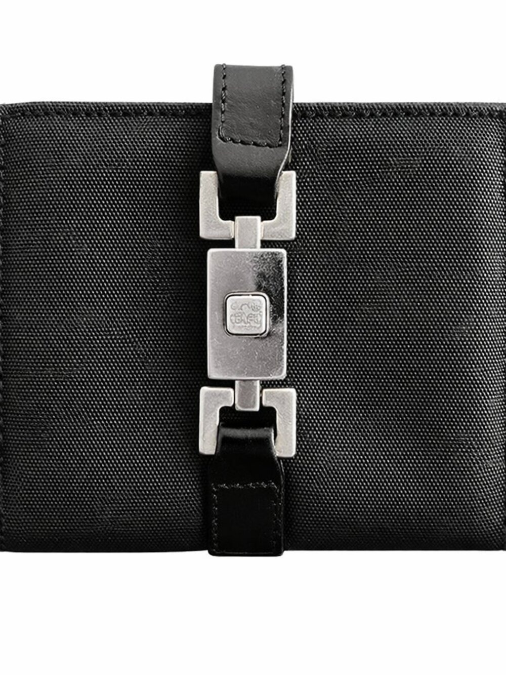 LABOR DAY SALE-Vintage Gucci Jackie Wallet/Black Canvas Leather Bifold